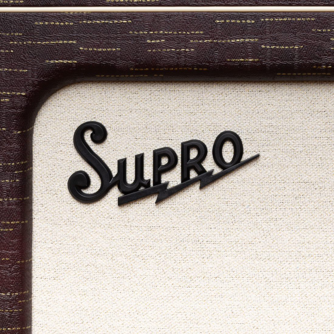 Supro Ambassador Custom 2x10 Burgundy - logo