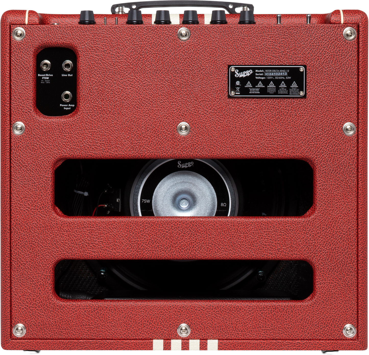 Supro Delta King 12 15 Watt - Scarlet & Cream (Available only at No.Tom)