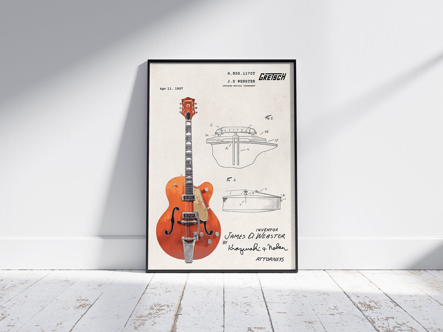'The Gretsch Chet Atkins Patent' Print