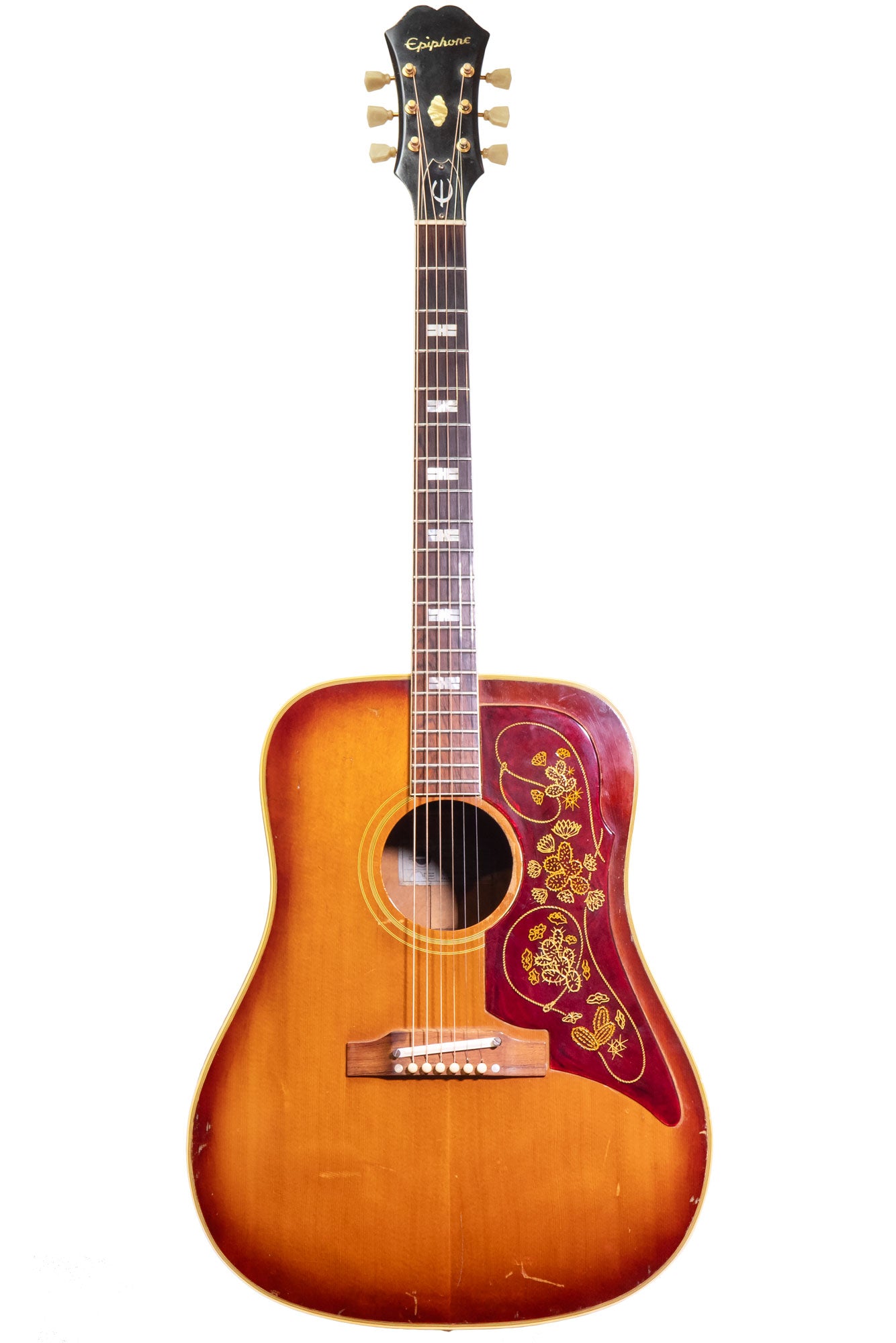 Original 1964 Epiphone Frontier vintage acoustic guitar in burst