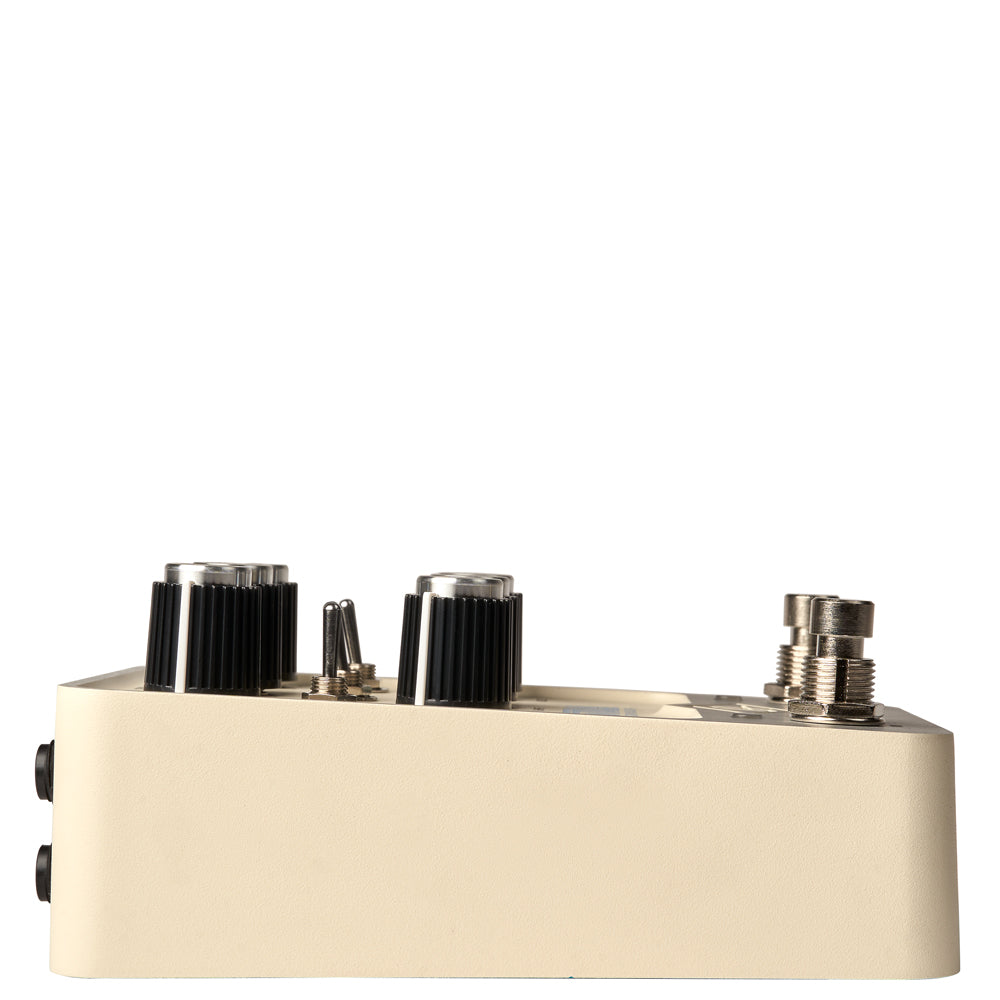 Universal Audio UAFX Astra Modulation Machine Pedal in metal, side view