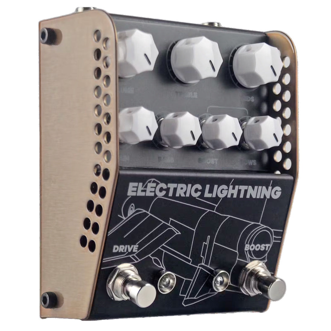 ThorpyFX Electric Lightning effect pedal side metal
