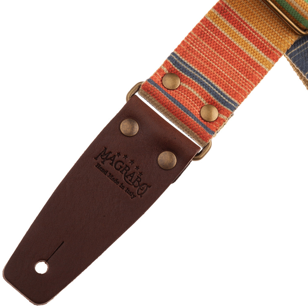 Magrabo Stripe SC Retro Rainbow 5 cm terminals Brown, Aged Brass Buckle
