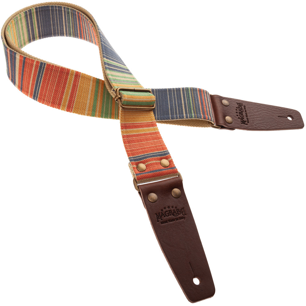 Magrabo Stripe SC Retro Rainbow 5 cm terminals Brown, Aged Brass Buckle