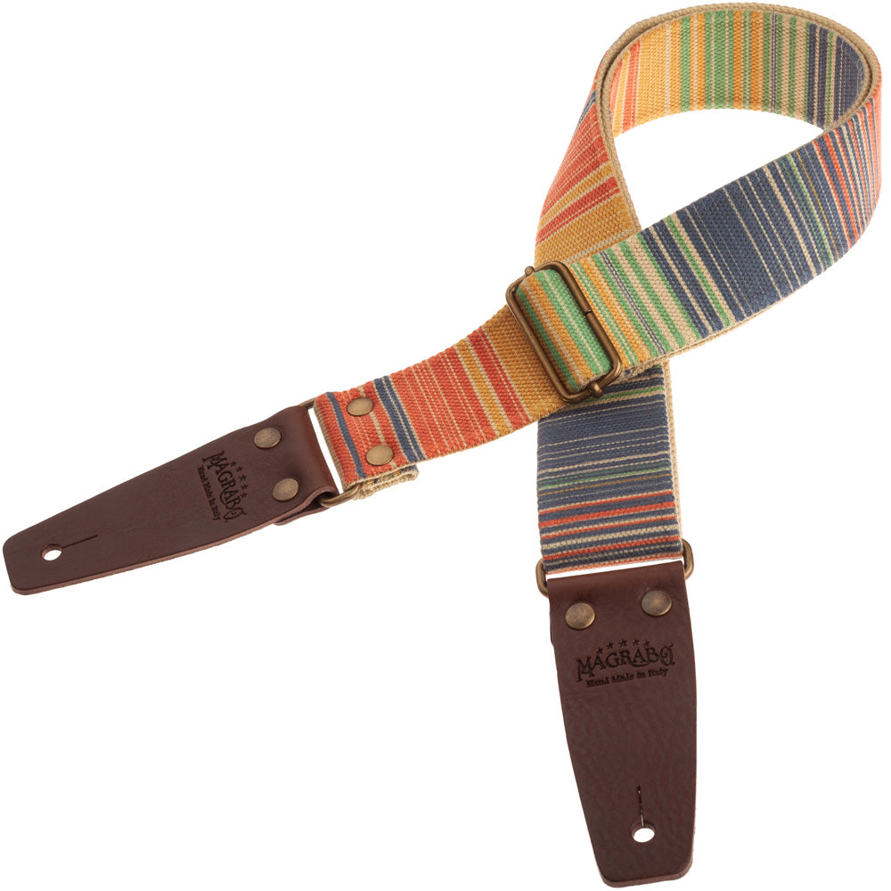 Magrabo Stripe SC Retro Rainbow 5 cm terminals Brown, Aged Brass Buckle