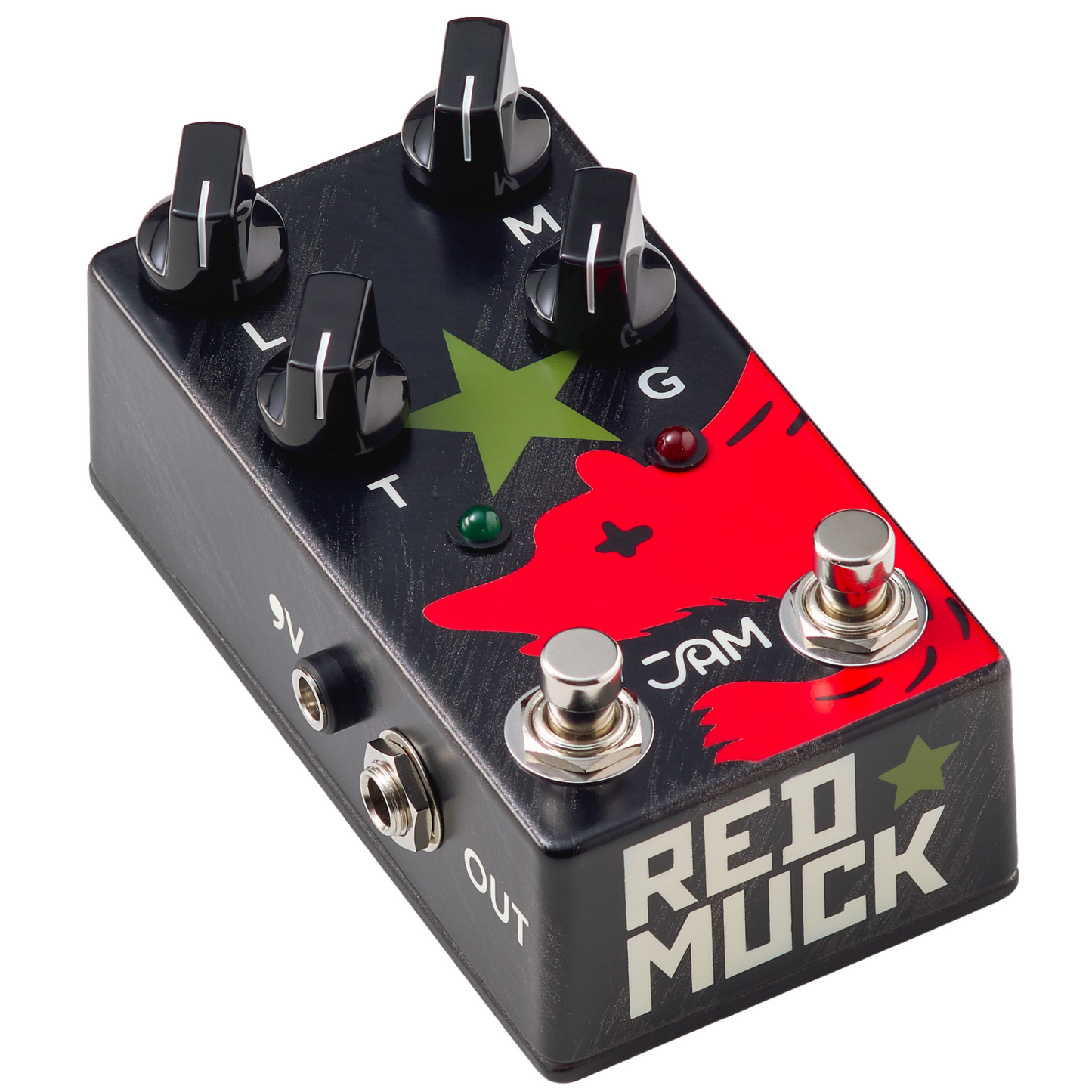Jam Pedals Red Muck Bass Fuzz effect pedal top view