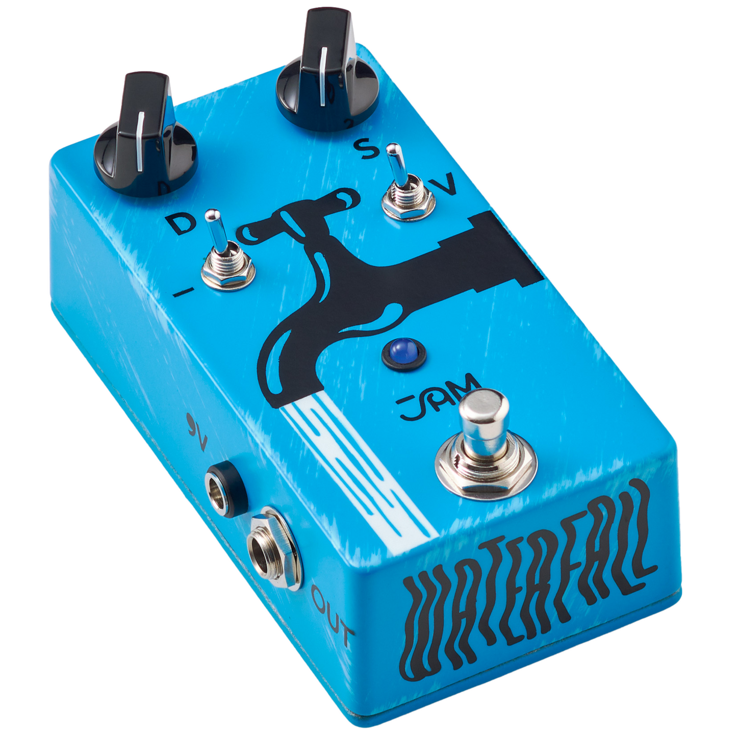 Jam Pedals Waterfall Chorus & Vibrato effect pedal top view