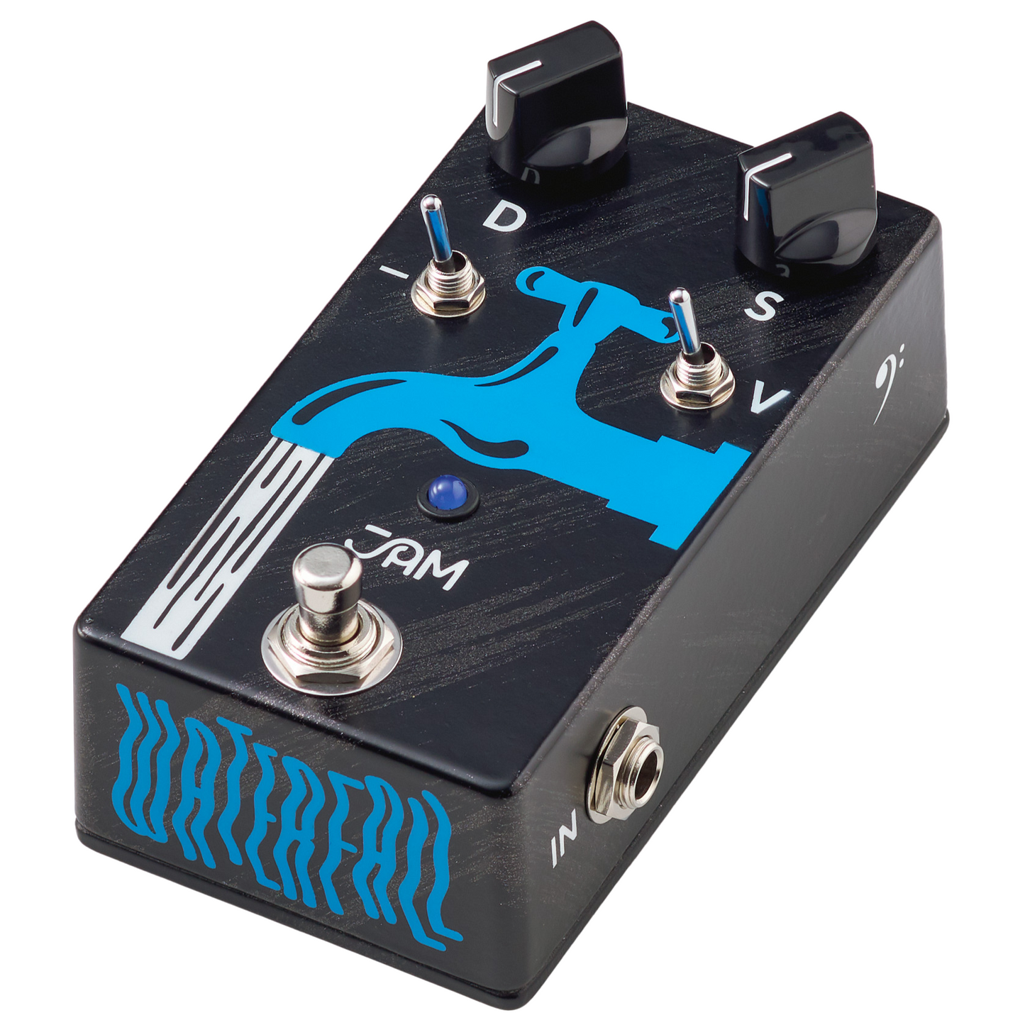 Jam Pedals Waterfall Bass Chorus & Vibrato effect pedal side view