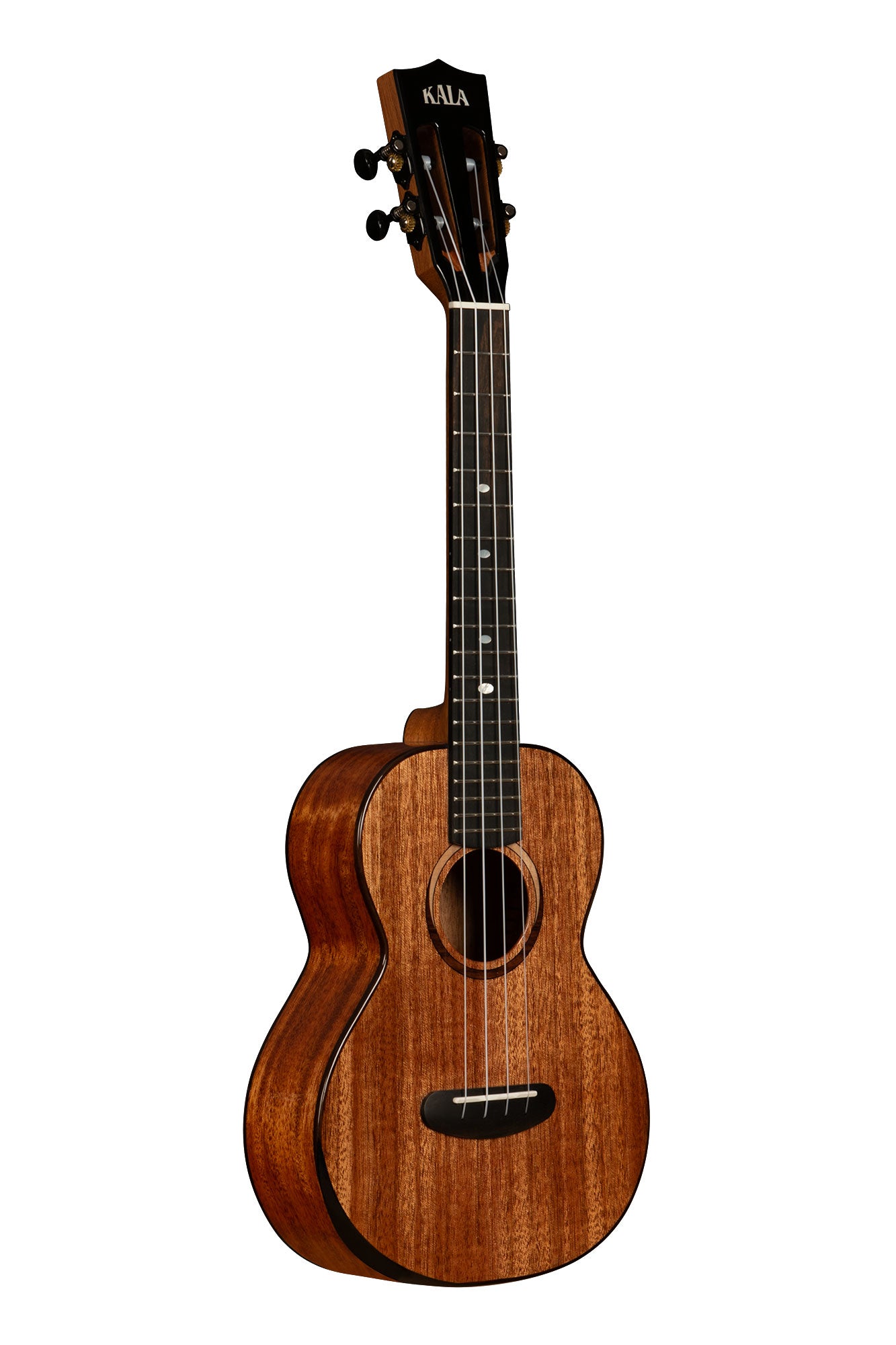 Kala Contour All Solid Gloss Mahogany Tenor Ukulele - right side
