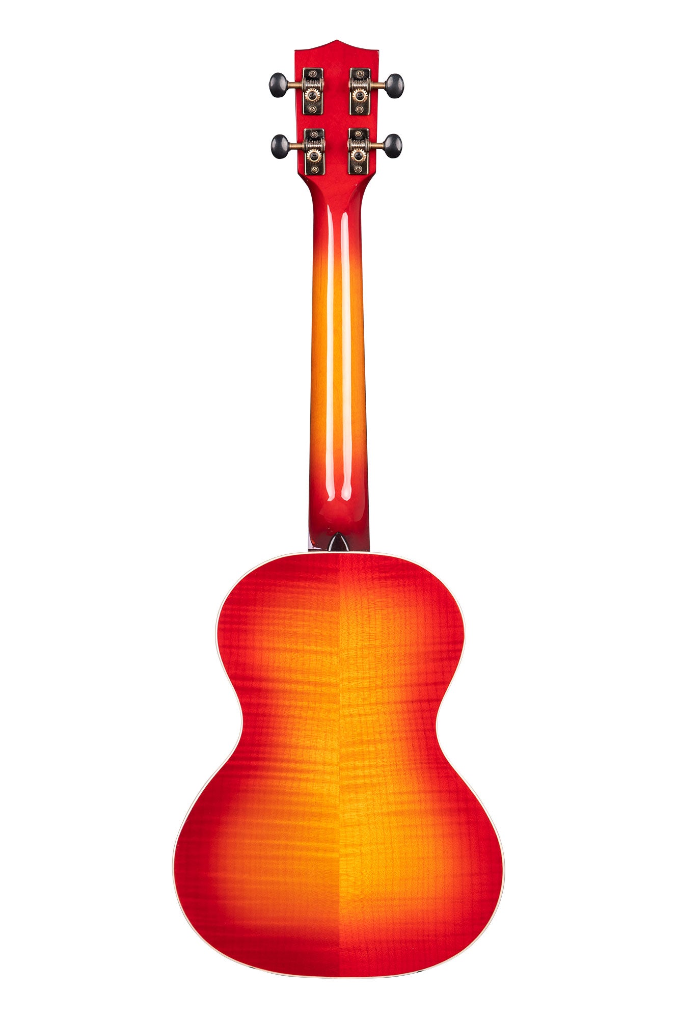 Kala Gloss Flame Maple Cherry Sunburst Tenor Ukulele - KA-FMCB-T back view