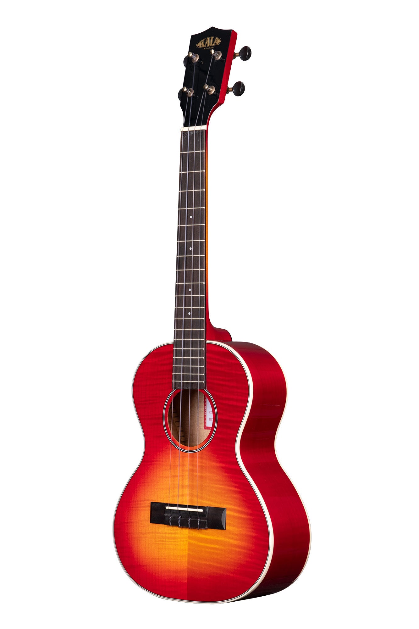 Kala Gloss Flame Maple Cherry Sunburst Tenor Ukulele - KA-FMCB-T right side