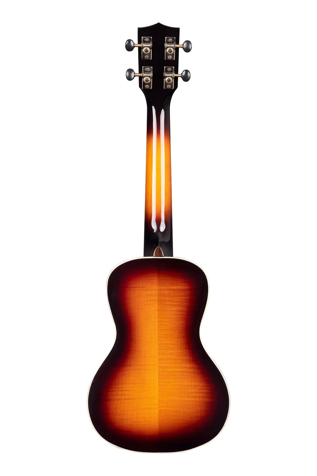 Kala Gloss Flame Maple Sunburst Concert Ukulele - KA-FMTB-C back view