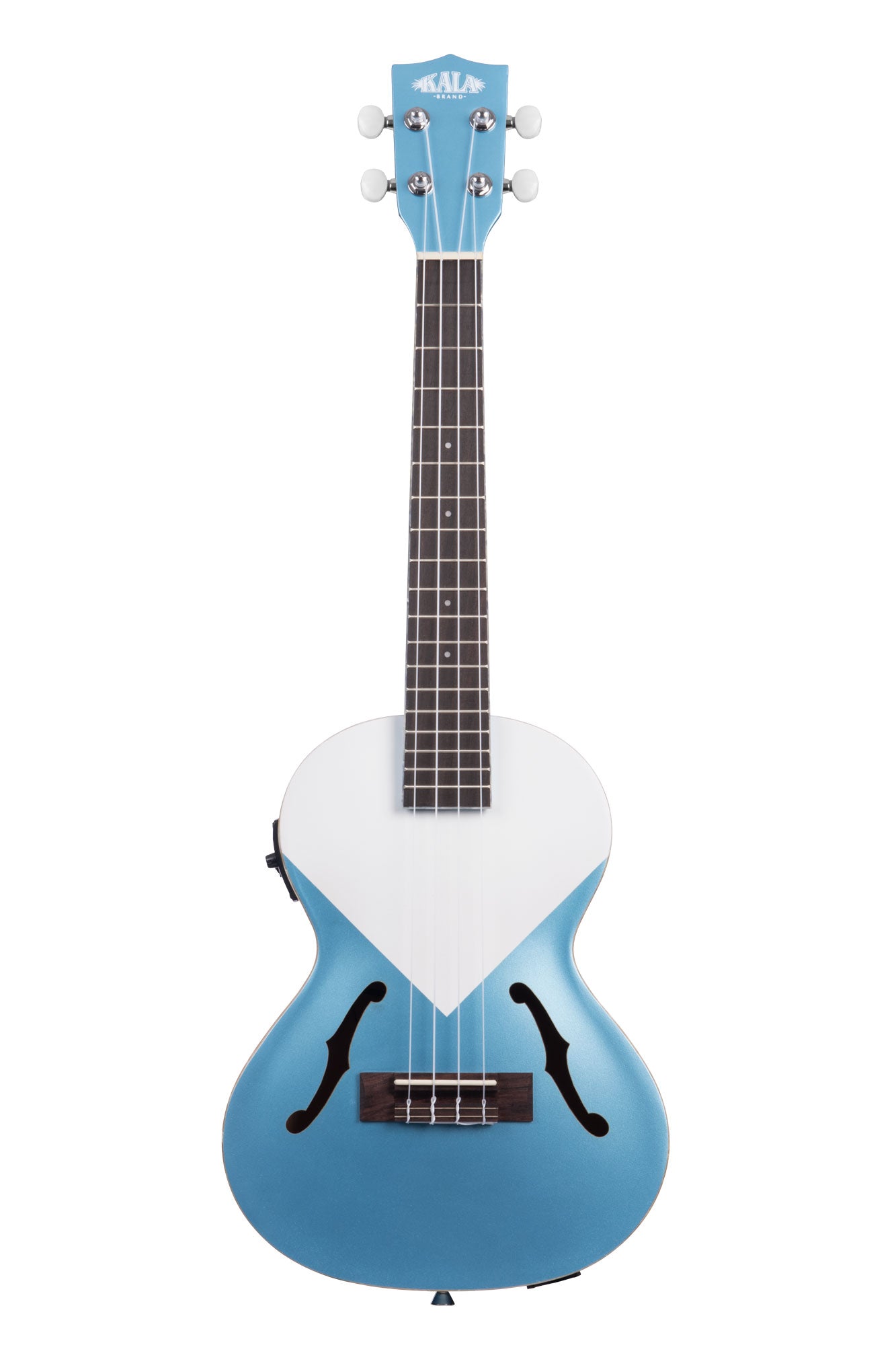 Kala Archtop Tenor Ukulele in Lake Shore Blue - front