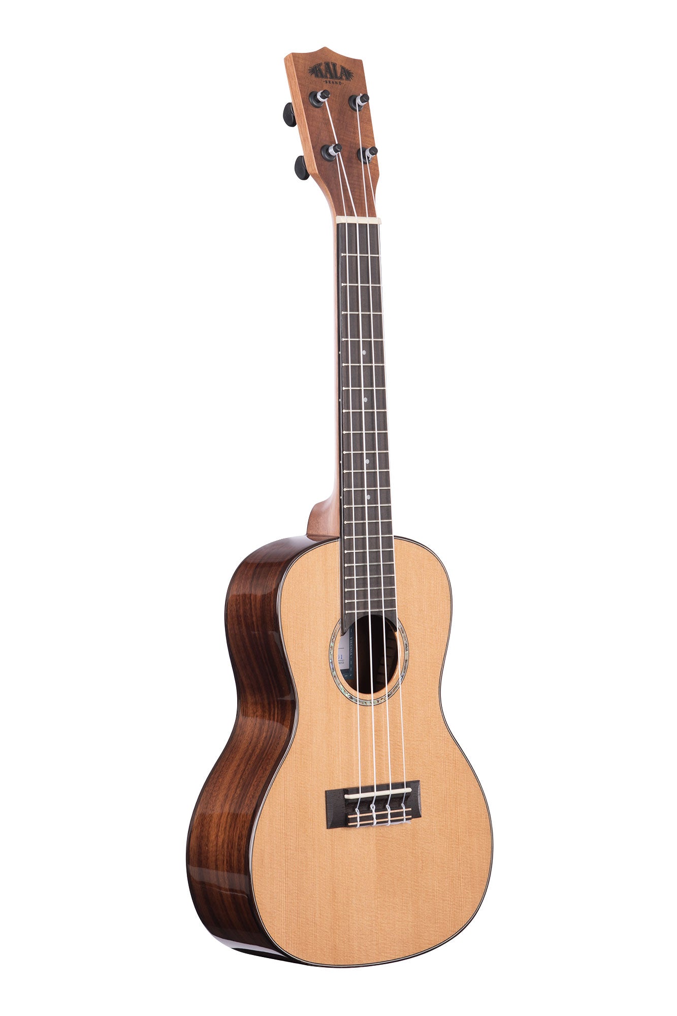 Kala Gloss Solid Cedar Top Acacia Concert Ukulele - right side
