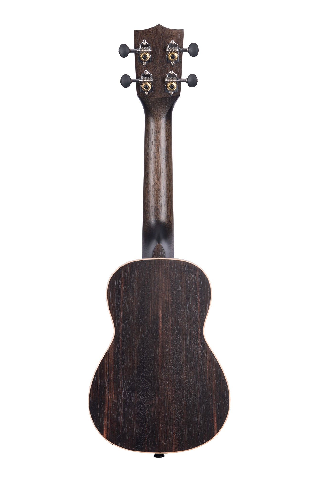 Kala Striped Ebony Soprano Ukulele in natural ebony finish - back