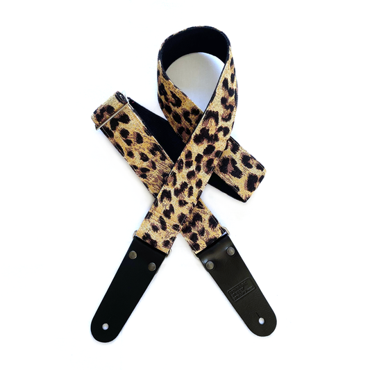 Leopard-Skin Pill-Box Hat guitar strap - Denmark street