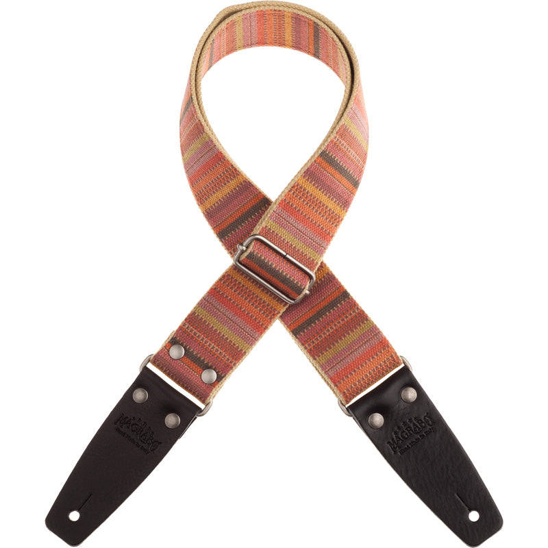 vintage stripe design, cotton guitar strap