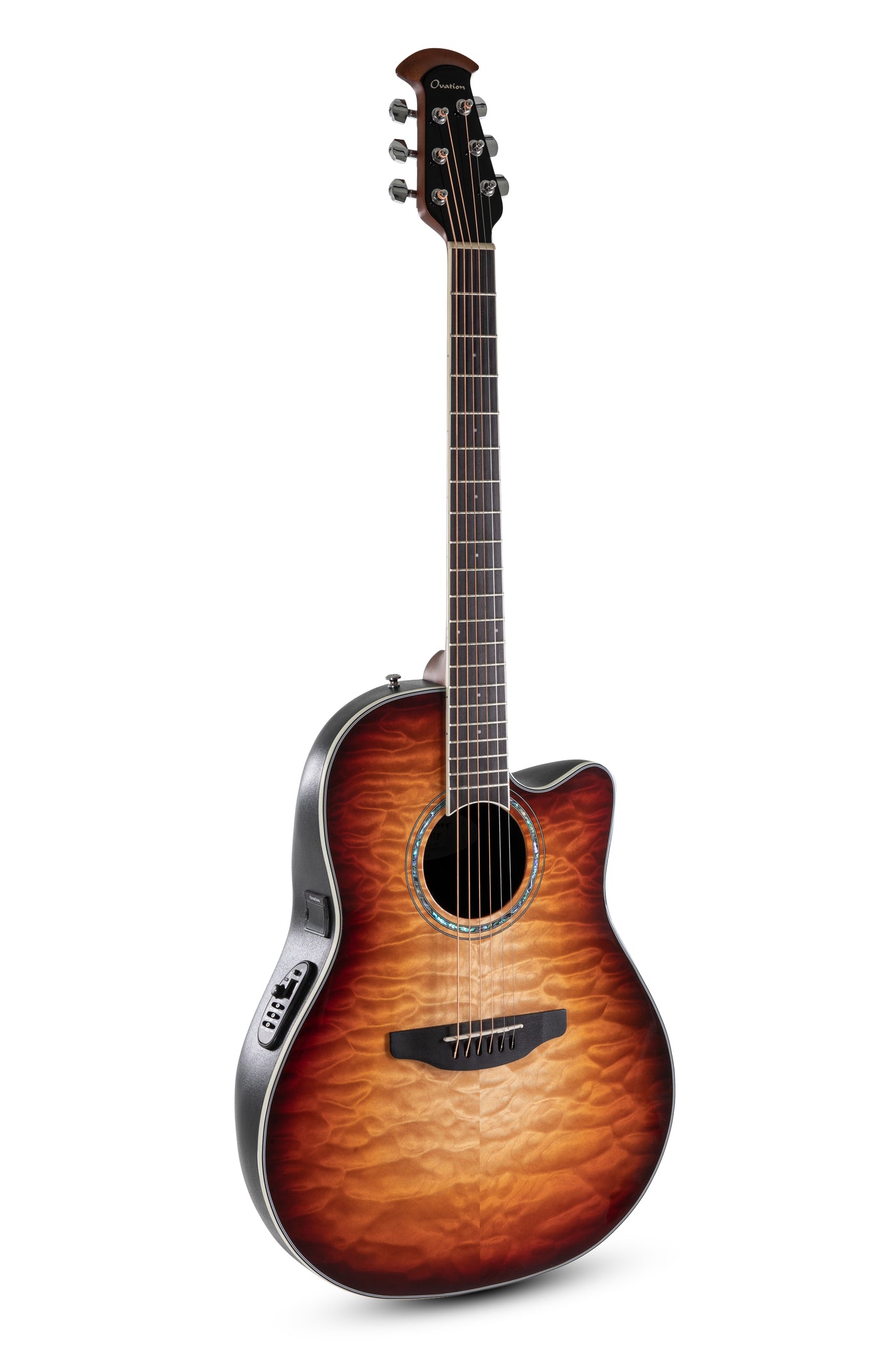Cognac burst ovation guitar