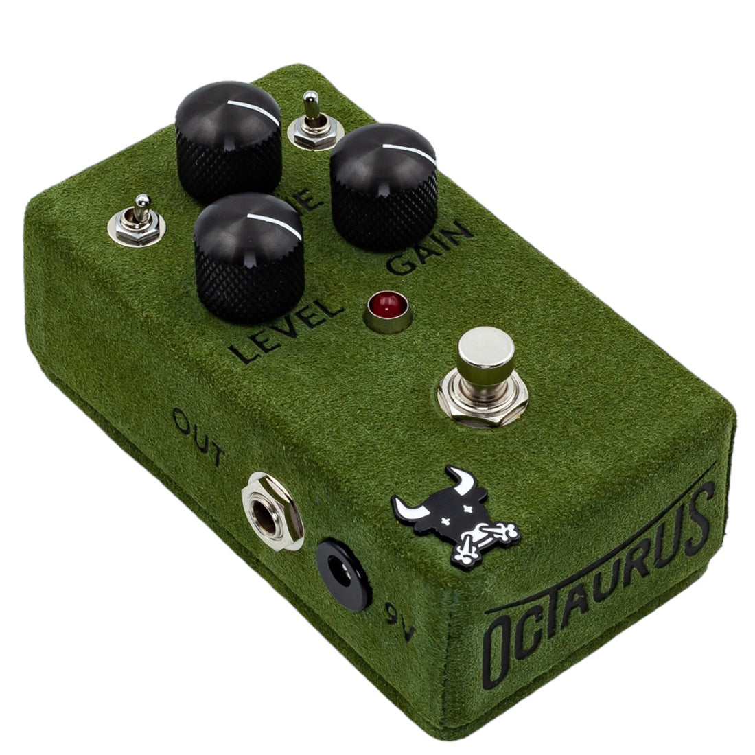 Jam Pedals Octaurus Limited Edition OctaFuzz effect pedal side view furry grass