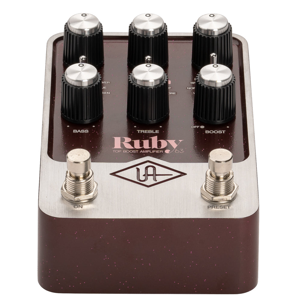 Universal Audio UAFX Ruby '63 Top Boost Amp Pedal top view