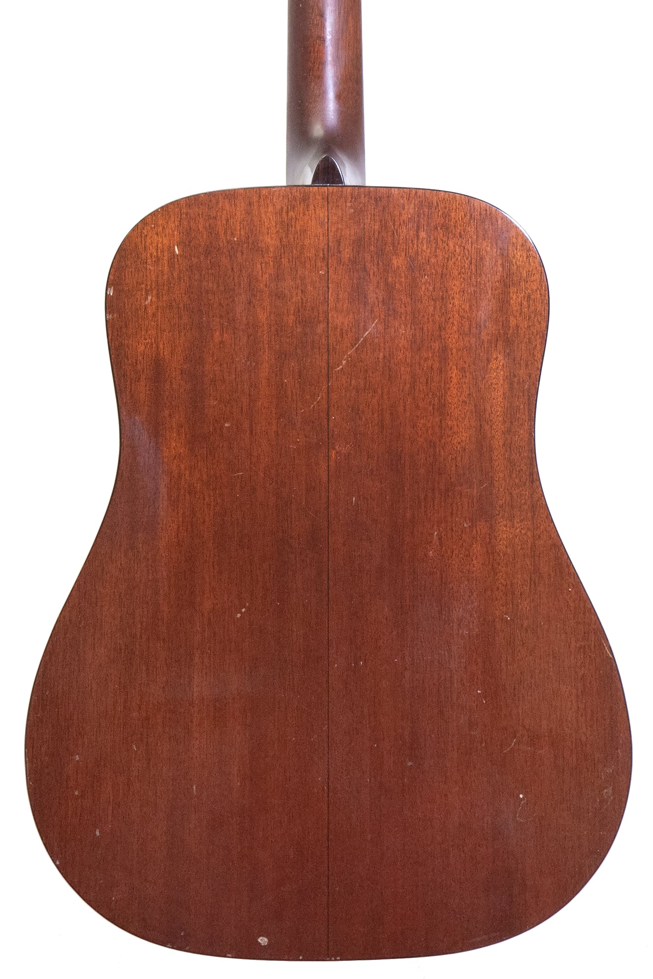 back of a vintage 1955 Martin D-18 acoustic guitar