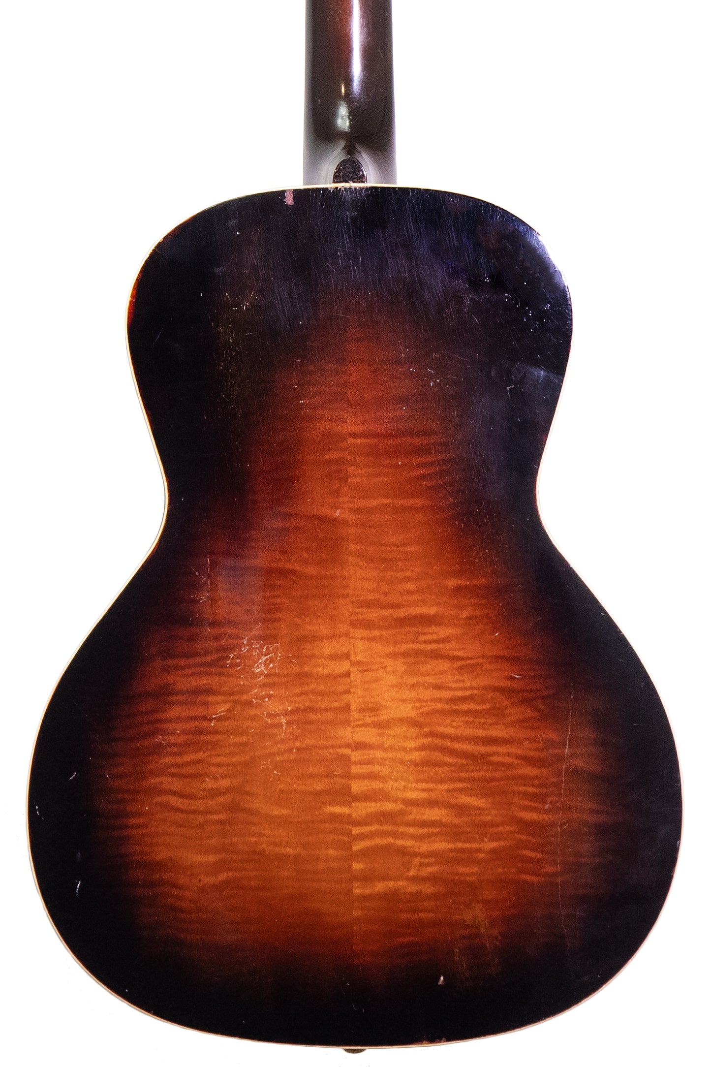 back of a Vintage 1935 Gibson L-C Century Of Progress parlour guitar