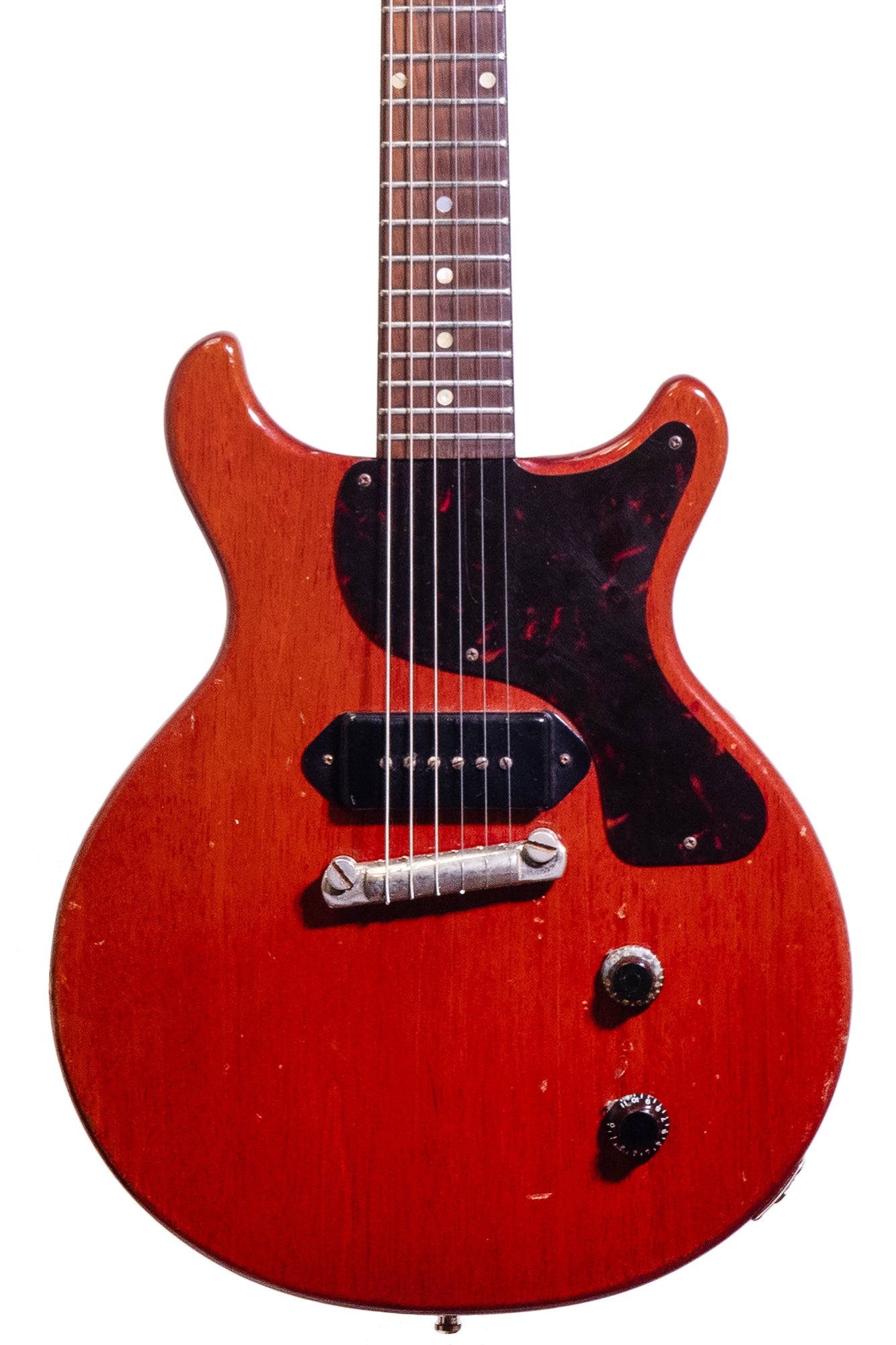 vintage 1960 Gibson Les Paul Junior electric guitar closeup