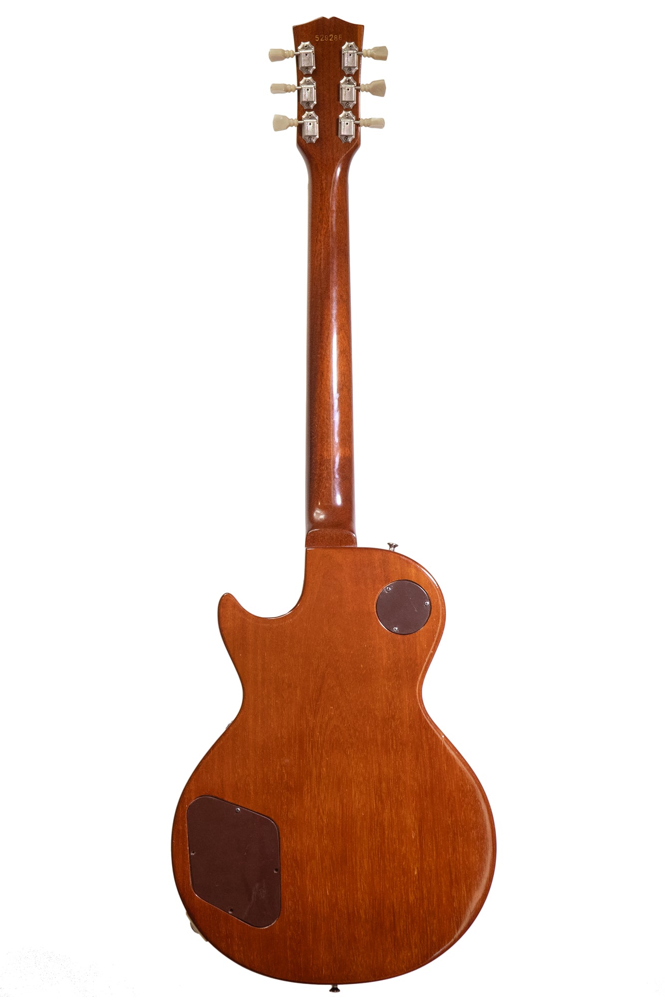 back and neck of a Vintage 1968 Gibson Les Paul Standard electric guitar in gold