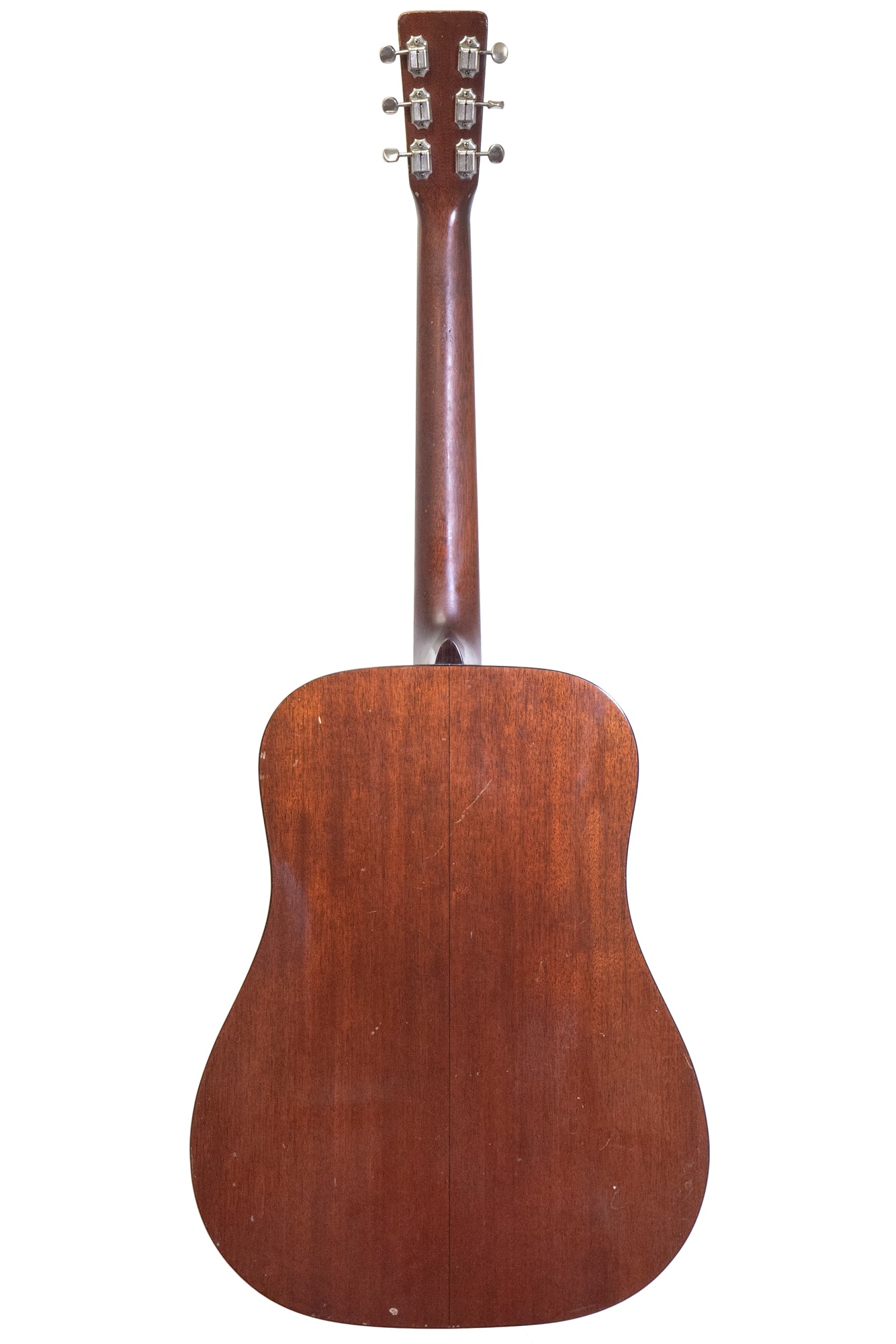 back of a vintage 1955 Martin D-18 acoustic guitar