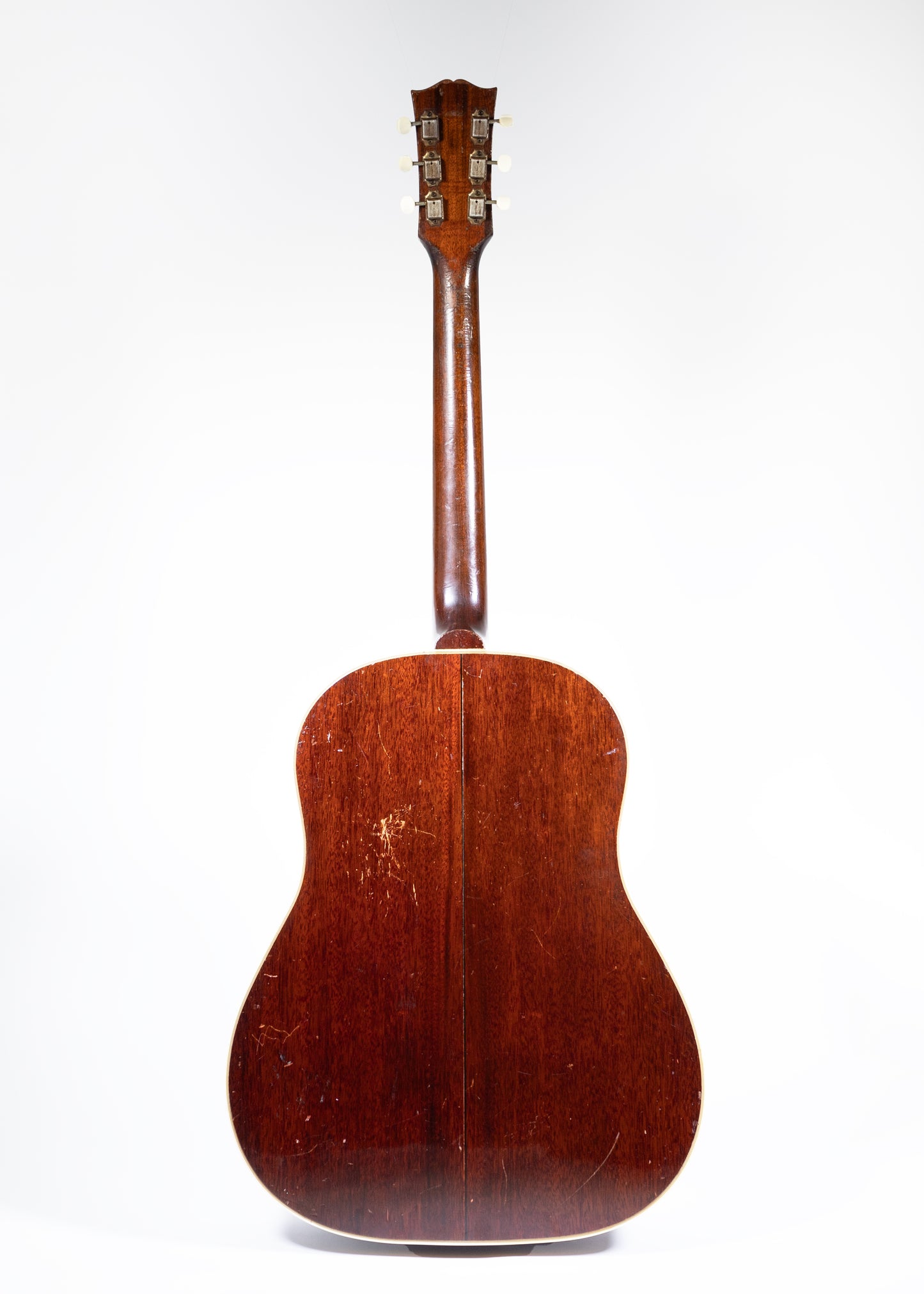 back of a vintage 1959 Gibson Southerner Jumbo acoustic guitar