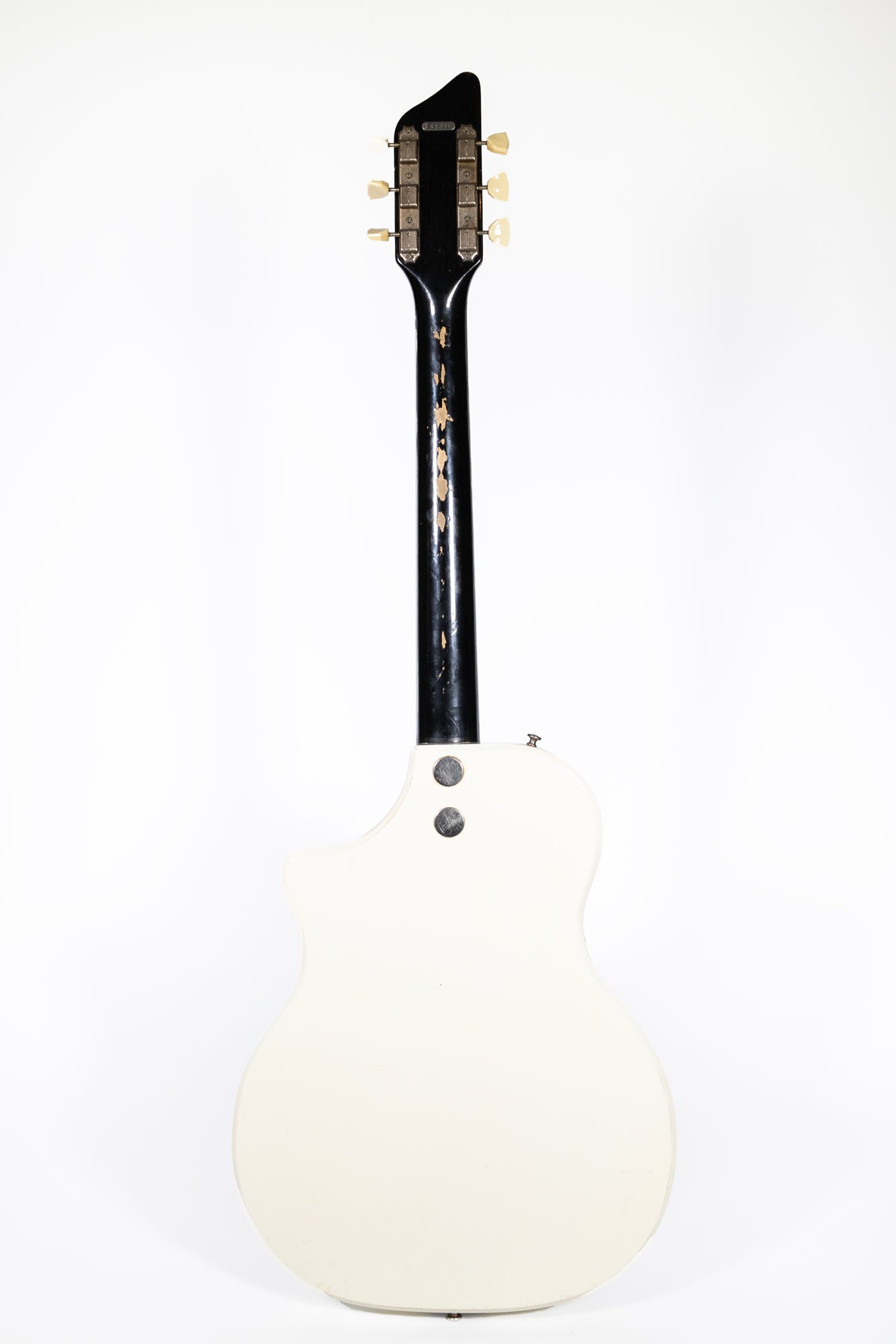 back of a Vintage 1961 Supro Dual Tone electric guitar