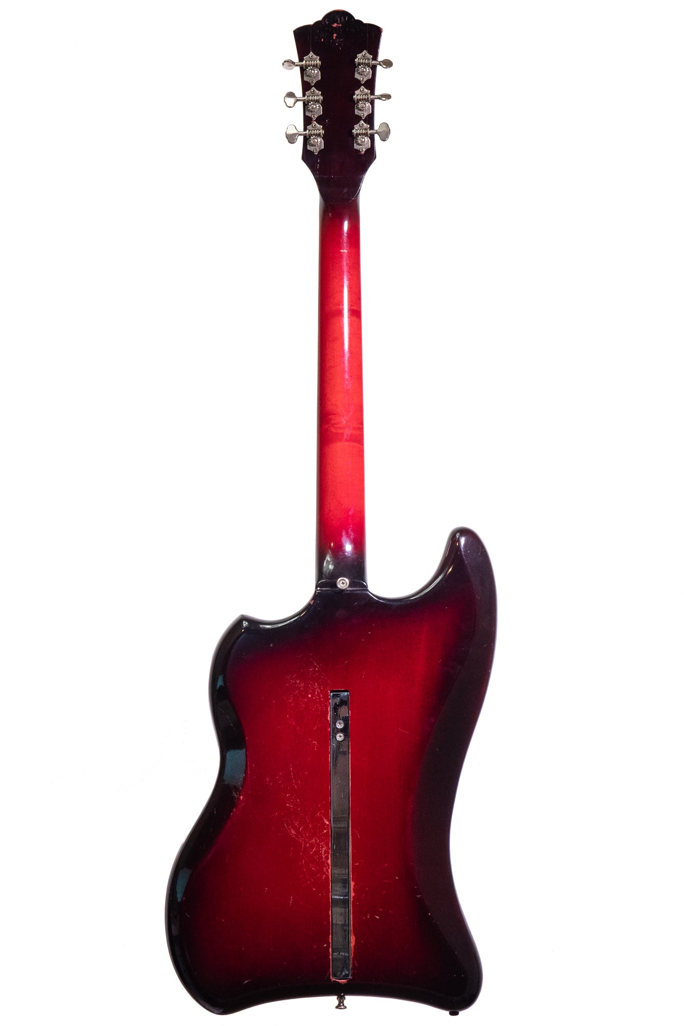 full back of a rare vintage 1966 Guild S-200 Thunderbird electric guitar