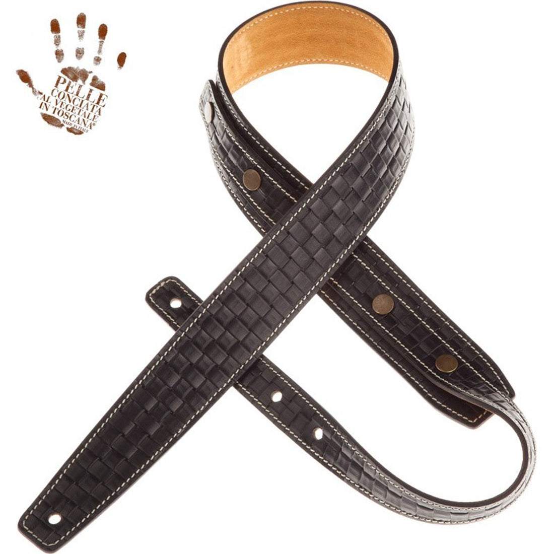 Magrabo Buttons BS Embossed Intreccio Black 5 cm