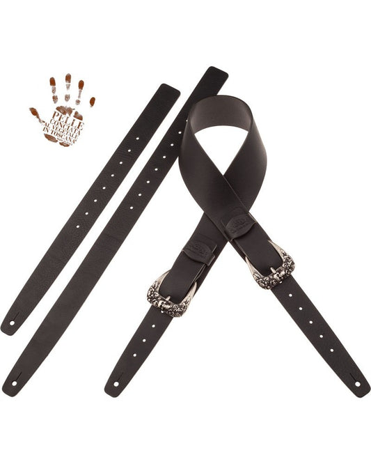 Magrabo Twin Buckle TC Core Dark Brown 7 cm Skull & Roses Silver Buckle
