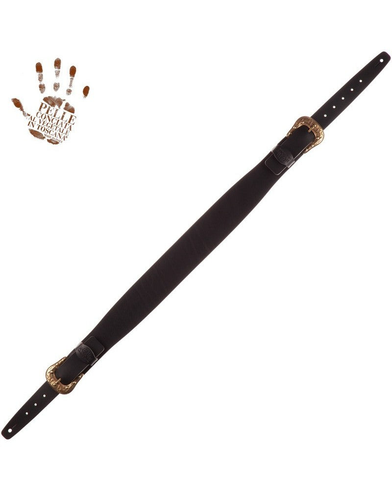 Magrabo Twin Buckle TC Core Black 7cm, Sun Brass Buckle