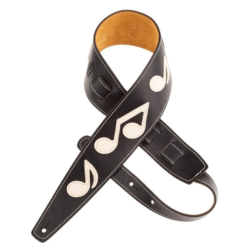 Magrabo Holes HS Tribute SRV Black 8CM - White Note, Ecru Stitching