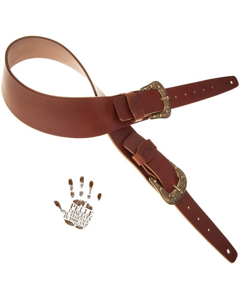 Magrabo Twin Buckle TC Core Dark Brown 7 cm Sun Brass Buckle