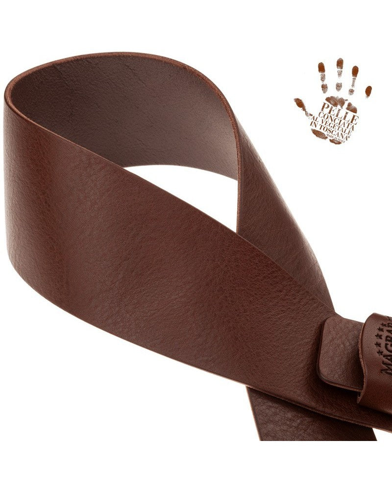 Magrabo Twin Buckle TC Core - Dark Brown 7cm Turchese Drop Stone Buckle