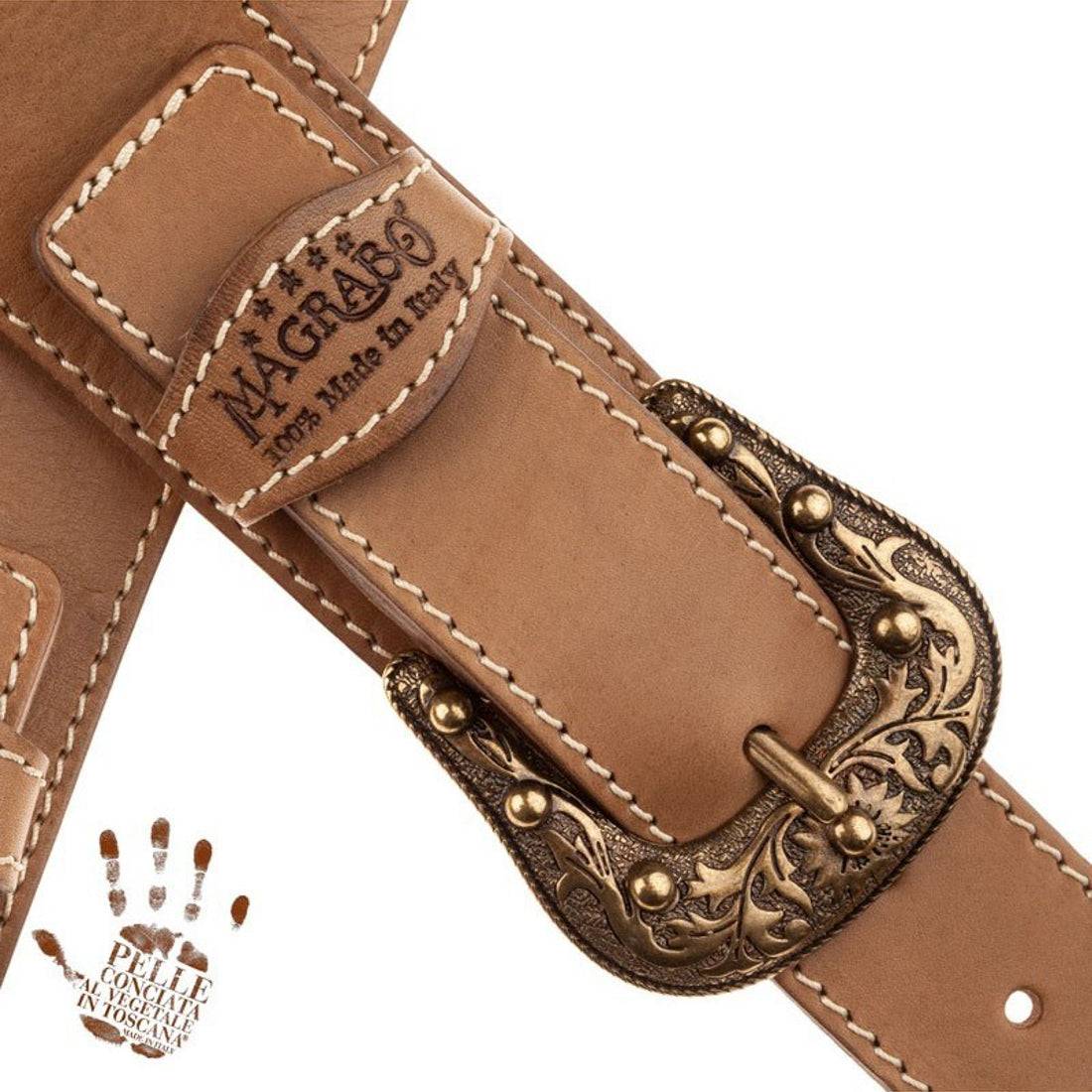 Magrabo Twin Buckle TC Core Grey 7 cm Sun Brass buckle