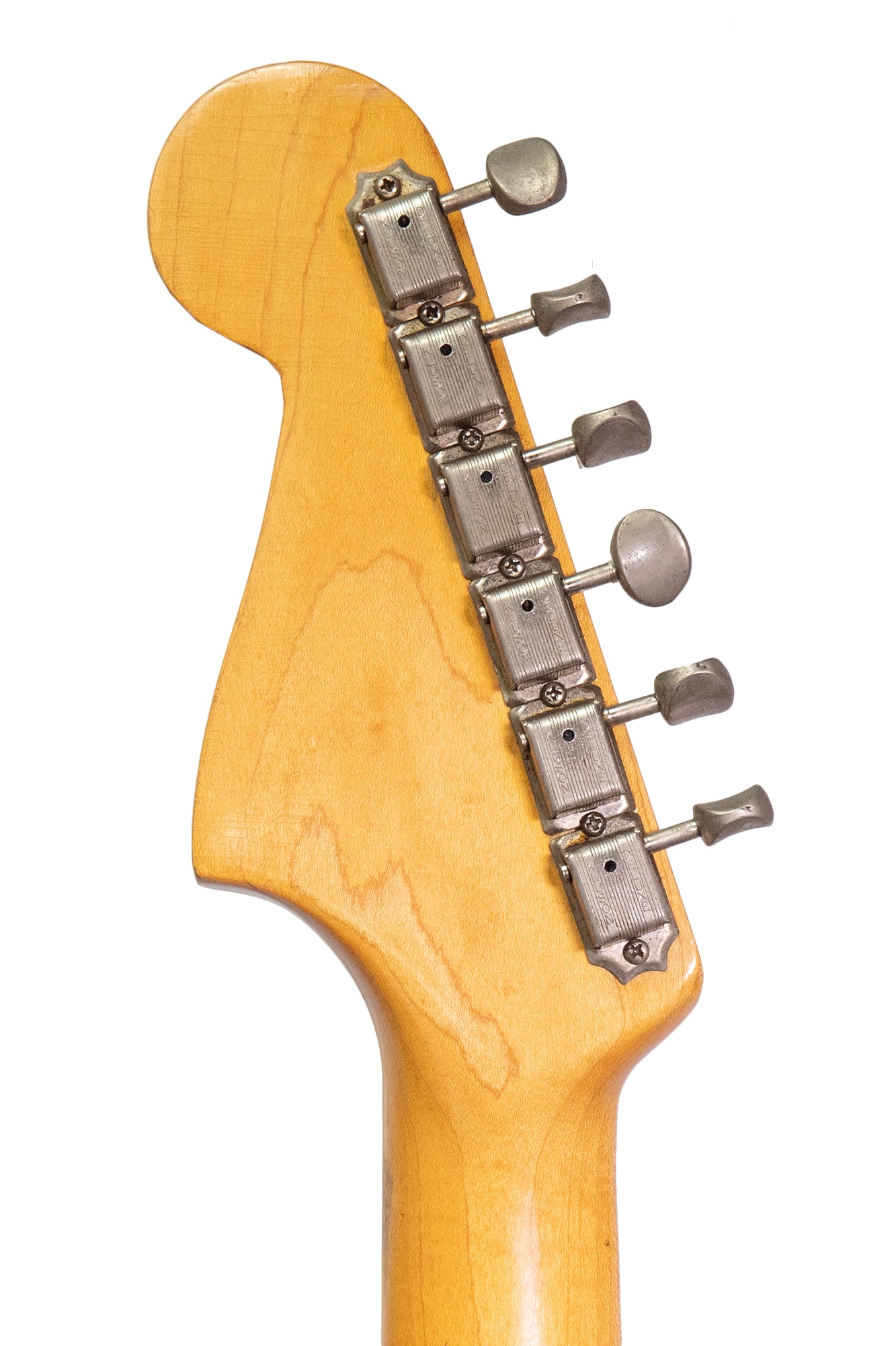 tuners from a vintage 1965 Fender Jazzmaster electric guitar