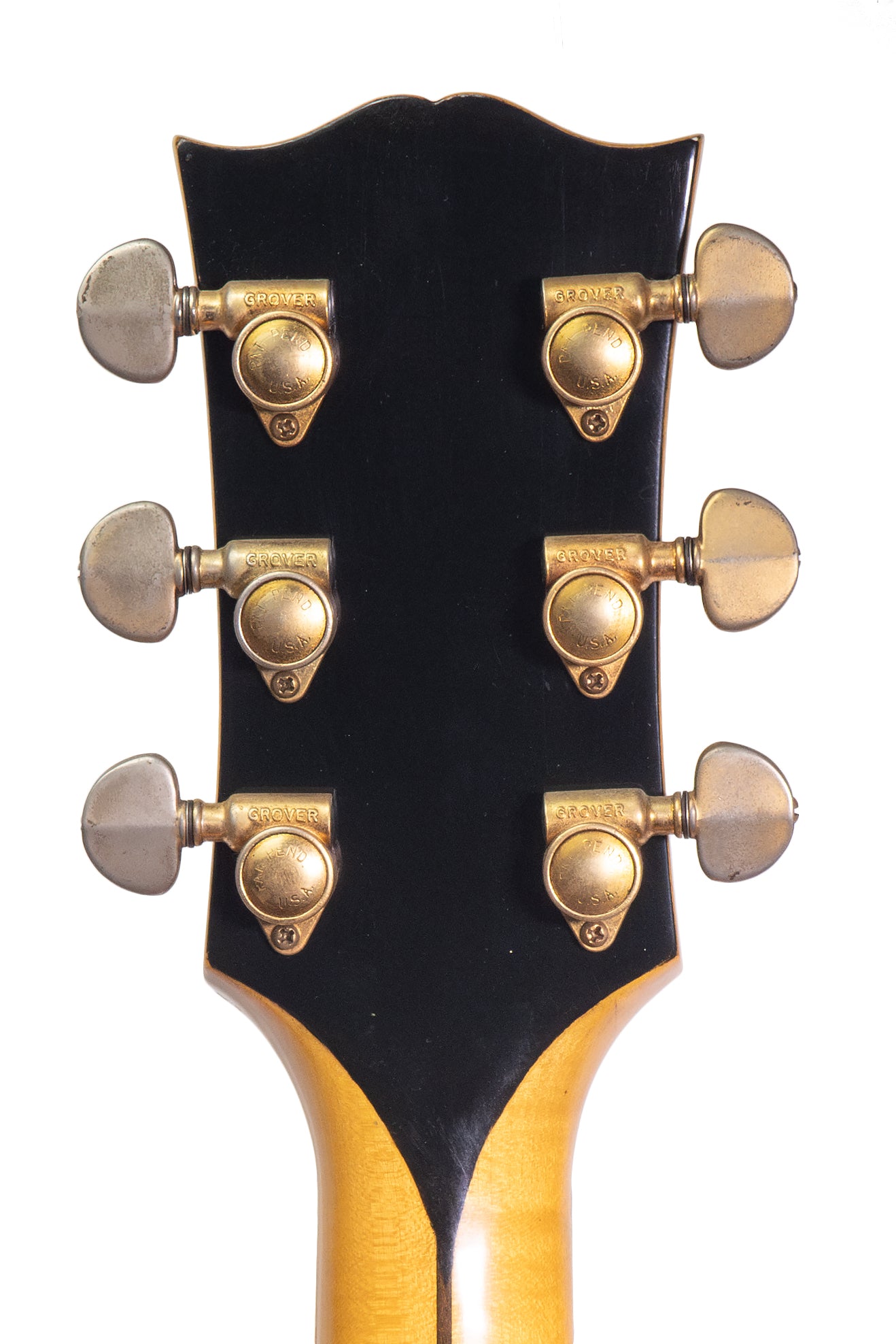 headstock and tuners from a vintage 1959 Gibson ES-5N electric archtop