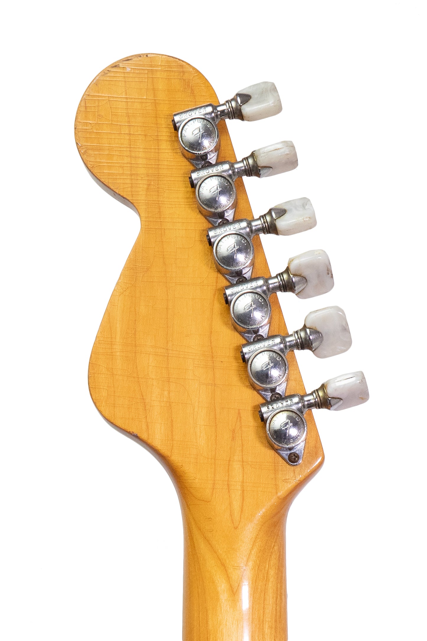 tuners from a vintage 1967 Fender Coronado Wildwood electric guitar