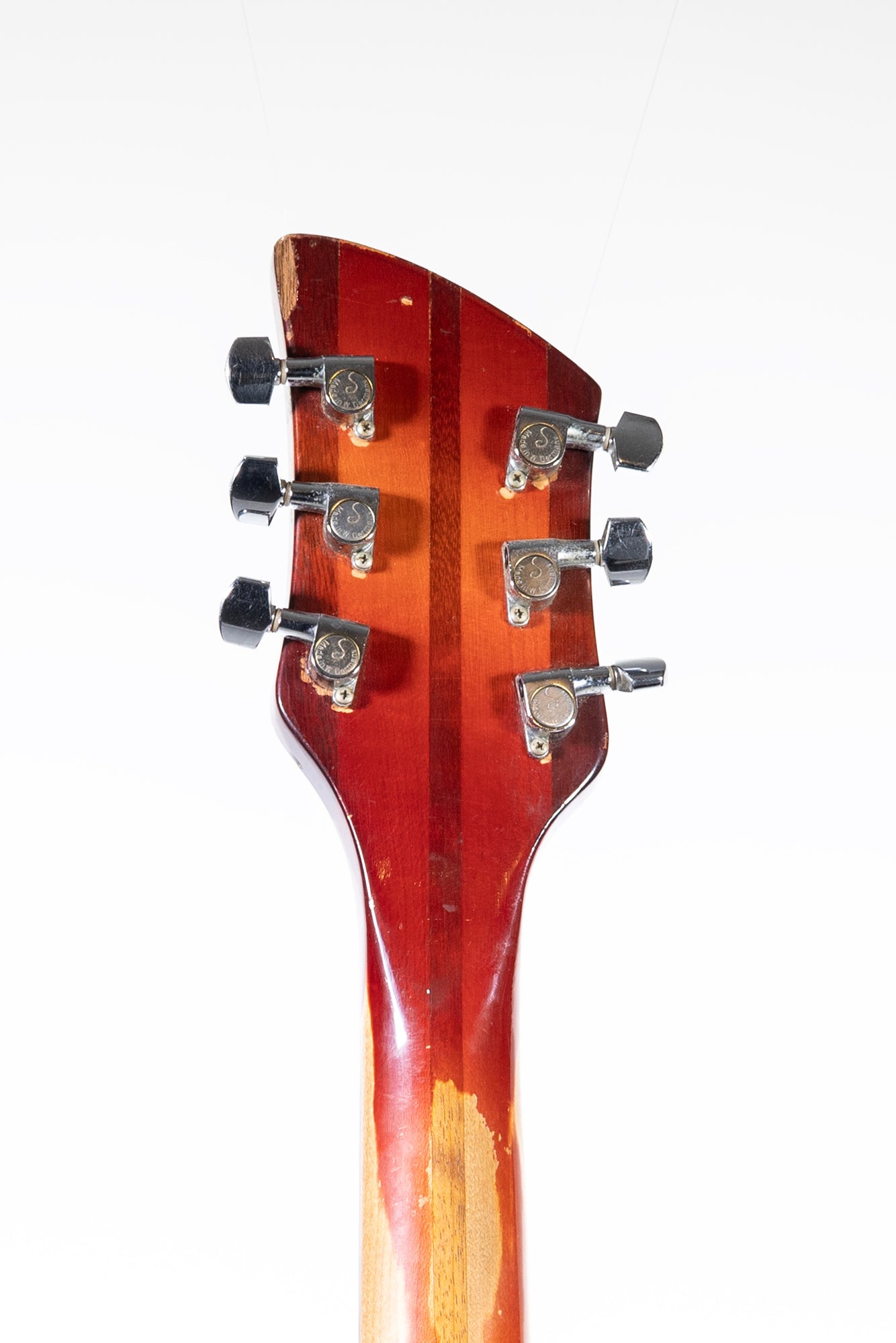 worn neck and tuners from a Vintage 1989 Rickenbacker 330 electric guitar