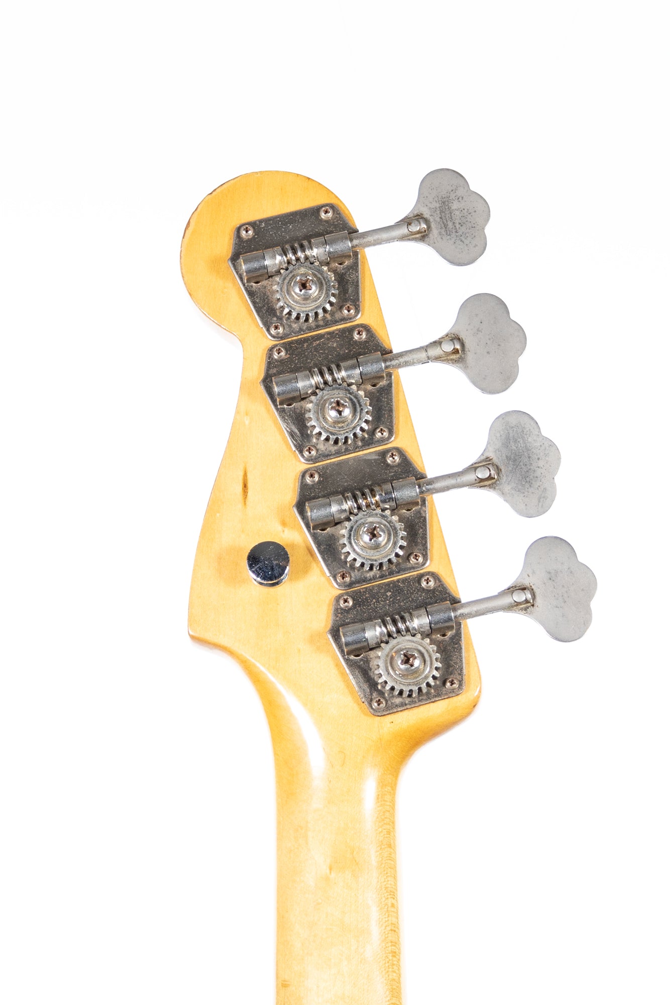 headstock back of a 1962 Fender Precision Bass