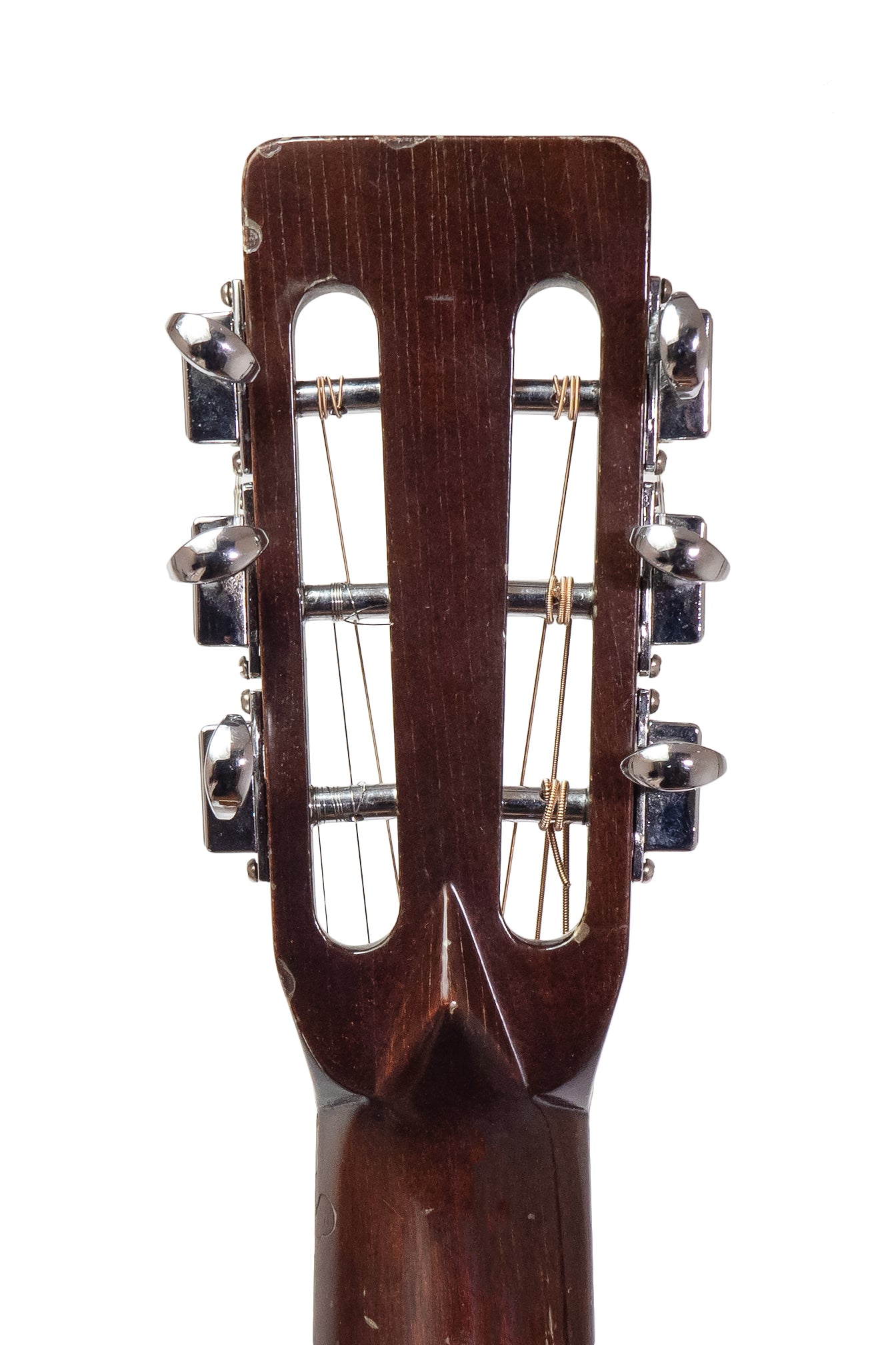 original tuners from a Vintage 1974 Martin D-28S acoustic guitar