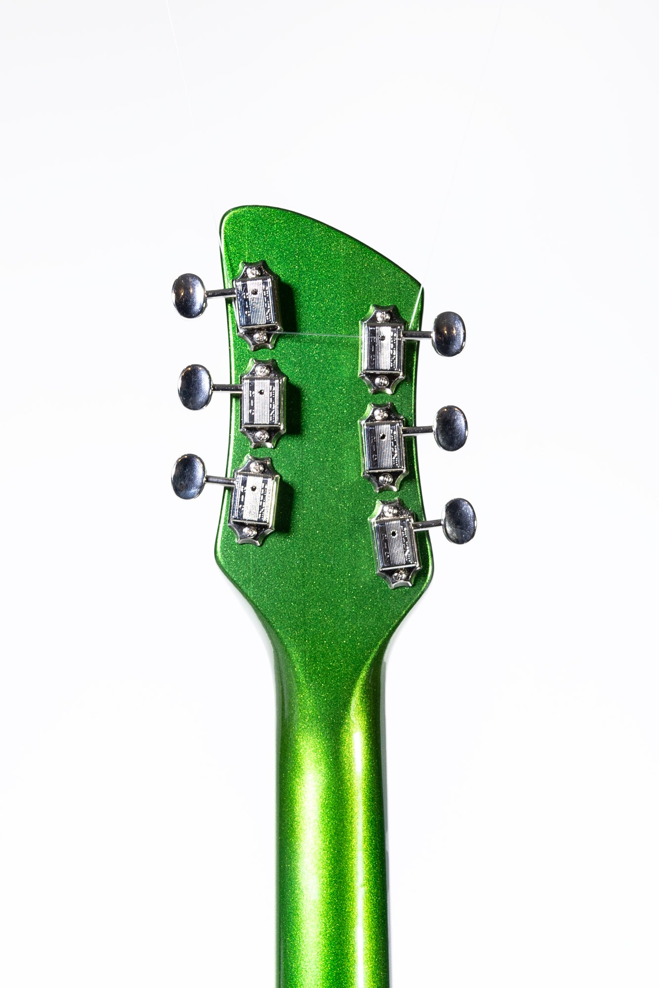 tuners from a Rare 2024 Rickenbacker 360 Limited Edition Candy Apple Green electric guitar