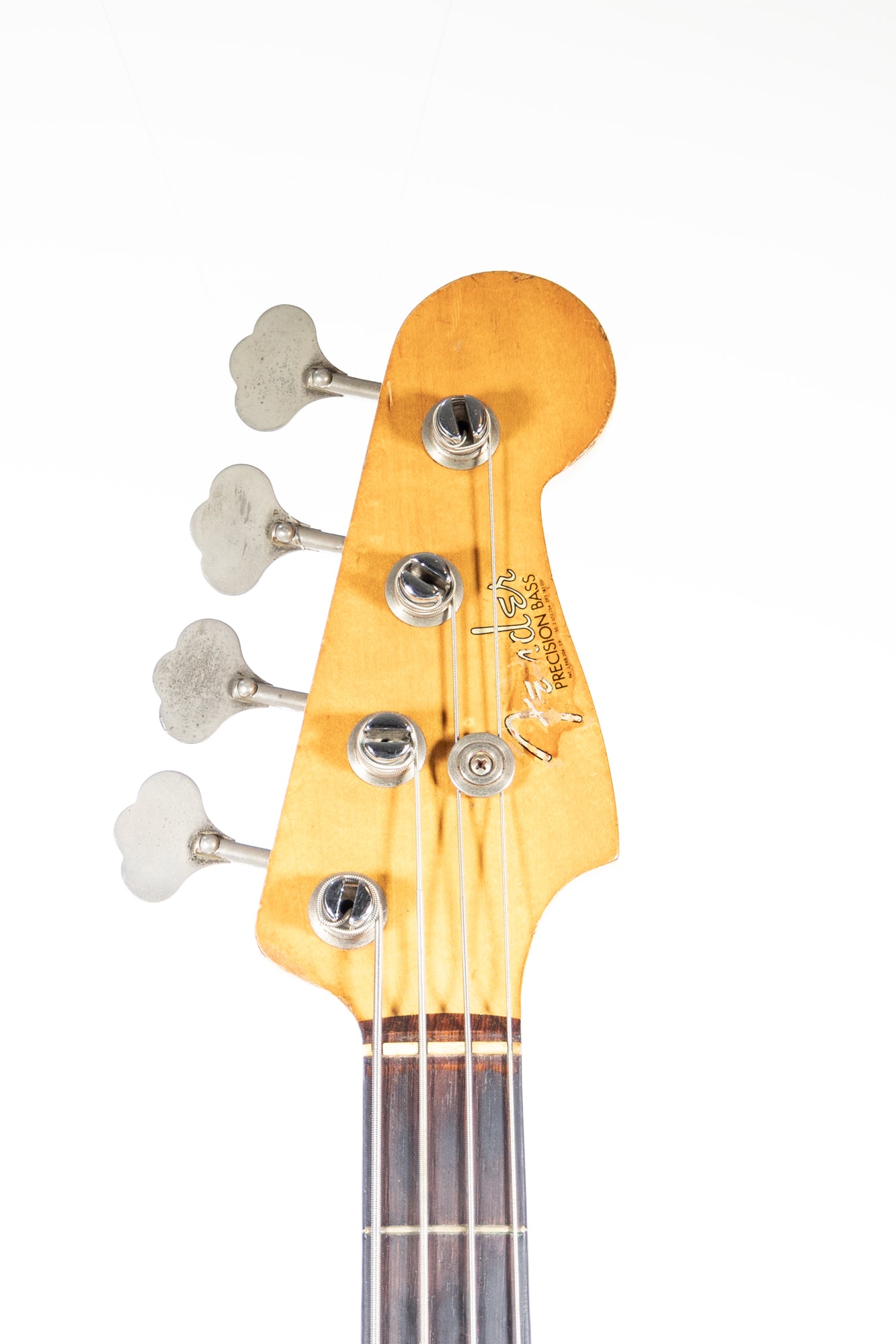 headstock front of a 1962 Fender Precision Bass