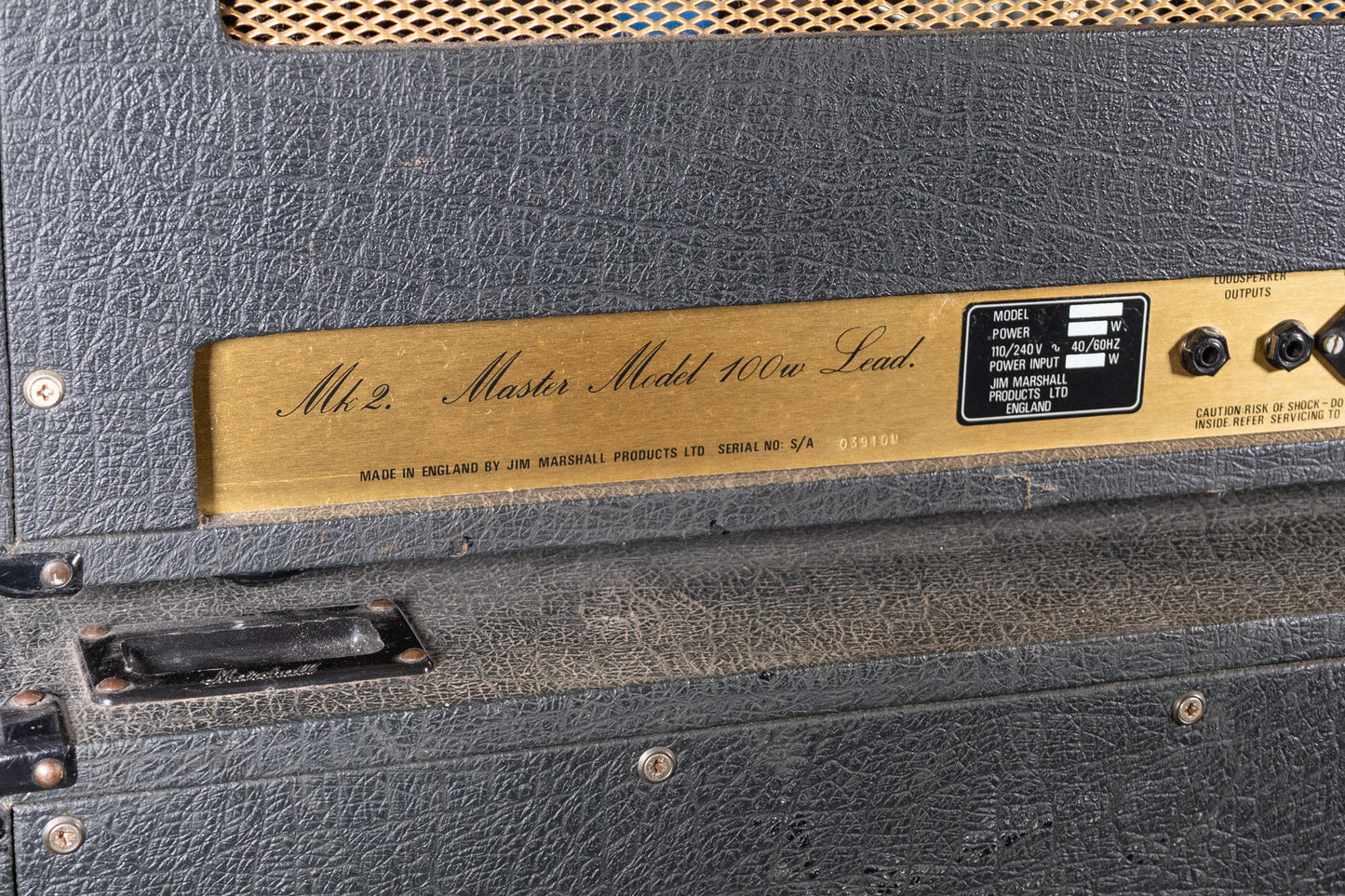 1980 Marshall JMP Mk2 Master Model 100w Lead