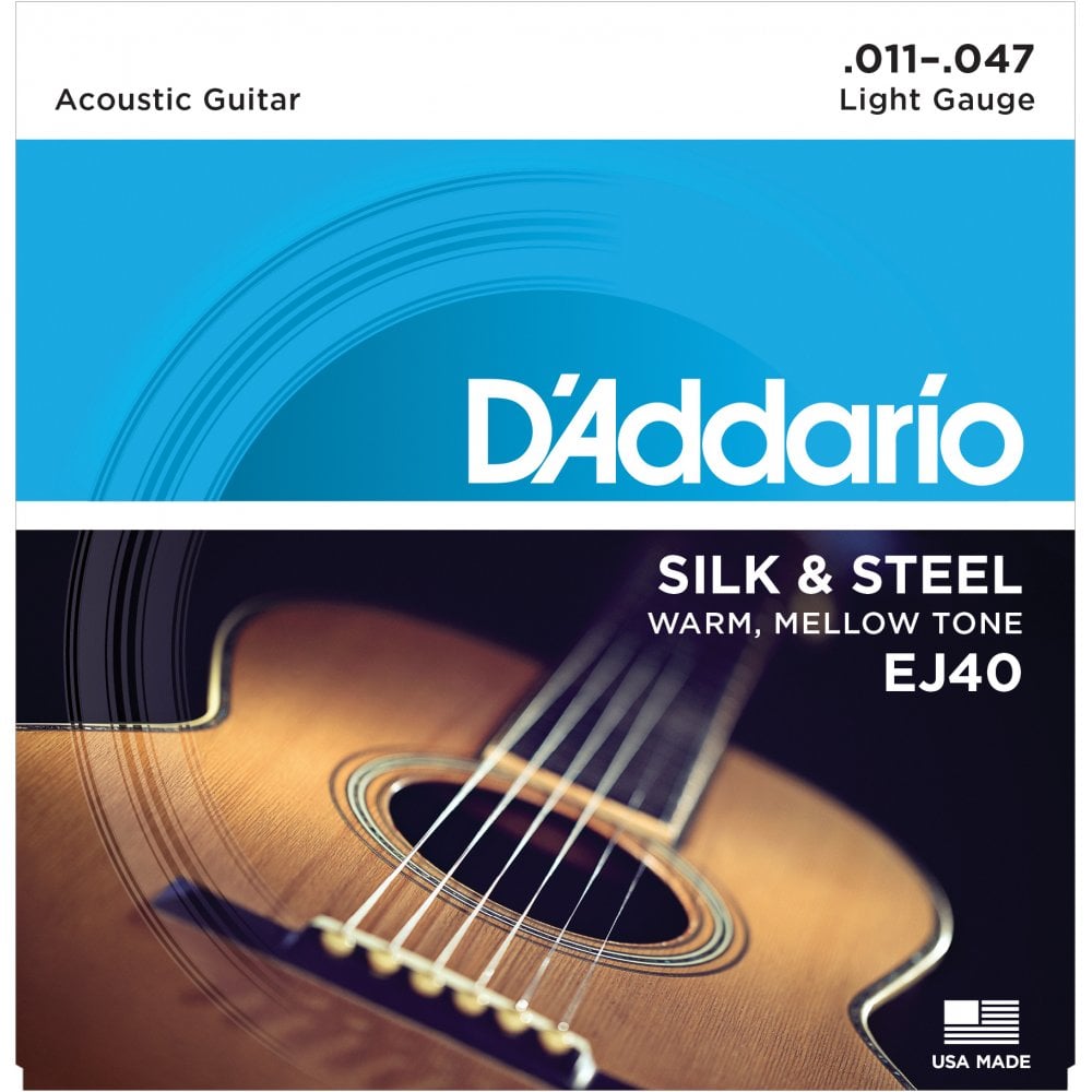 D'Addario Silk & Steel Acoustic Strings EJ40