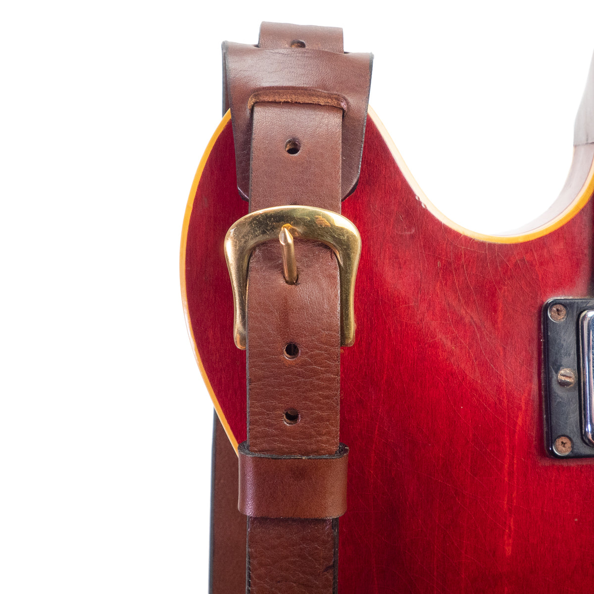 Bear Straps Slimline Padded Brown Brass